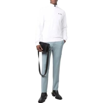 Camiseta Off-White para hombre, colección primavera-verano 2022, de color liso con estampado del logotipo y cuello redondo, en blanco Camiseta Off-White para hombre, colección primavera-verano 2022, de color liso con estampado del logotipo y cuello redondo, en blanco