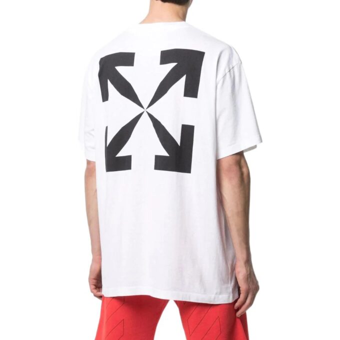 Camiseta Off-White para hombre, colección primavera-verano 2022, de color liso, cuello redondo y pantalones cortos, versión blanca