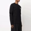 Camiseta Off-White para hombre con flecha degradada, manga larga y corte holgado, color negro