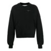 Camiseta Off-White para hombre con logo y estampado de letras, cuello redondo, corte holgado, color negro