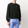 Camiseta Off-White para hombre con logo y estampado de letras, cuello redondo, corte holgado, color negro