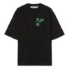 Camiseta Off-White para hombre de la colección SS22 con estampado de flechas pintadas con spray, pantalones cortos y corte holgado, color negro