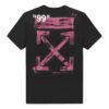 Camiseta Off-White para hombre de manga corta y corte holgado con estampado de flechas en negro