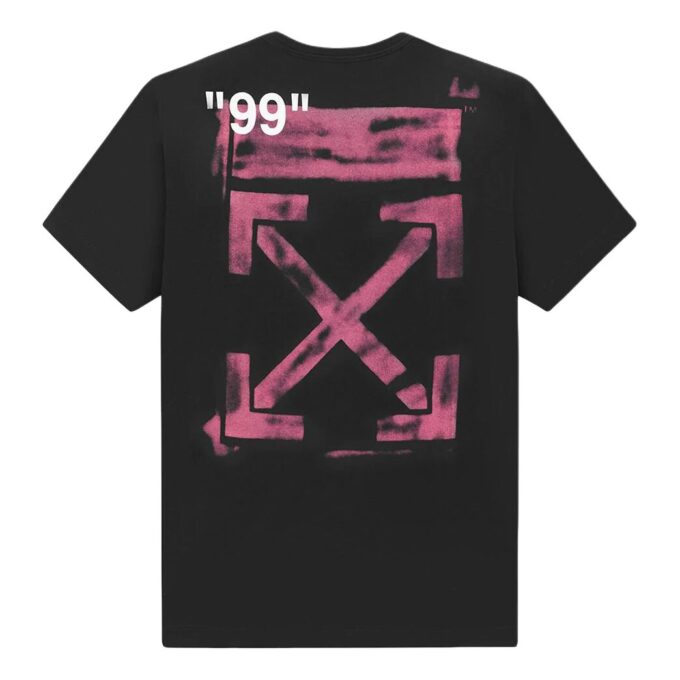 Camiseta Off-White para hombre de manga corta y corte holgado con estampado de flechas en negro