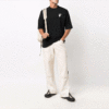 Camiseta Off-White para hombre FW21 con logo, cuello redondo, pantalones cortos y corte holgado, color negro