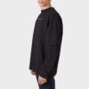 Camiseta Off-White para hombre FW21 de manga larga holgada con estampado de flecha verde en la manga, color negro