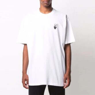 Camiseta Off-White para hombre FW21 White Arrow de manga corta y corte holgado, color blanco Camiseta Off-White para hombre FW21 White Arrow de manga corta y corte holgado, color blanco