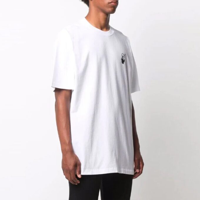 Camiseta Off-White para hombre FW21 White Arrow de manga corta y corte holgado, color blanco