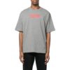Camiseta Off-White para hombre FW22 con eslogan estampado, cuello redondo y pantalones cortos, versión estándar, gris