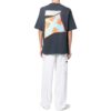 Camiseta Off-White para hombre FW22 con estampado, cuello redondo, pantalones cortos y corte holgado en azul marino