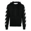 Camiseta Off-White para hombre FW22 con estampado de flechas en la espalda, con capucha y manga larga, versión estándar, color negro