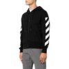 Camiseta Off-White para hombre FW22 con estampado de flechas en la espalda, con capucha y manga larga, versión estándar, color negro