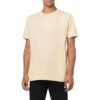 Camiseta Off-White para hombre FW22 con estampado de rayas en la espalda, cuello redondo y pantalones cortos, versión básica, color marrón claro