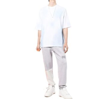 Camiseta Off-White para hombre FW22 con estampado del logotipo, cuello redondo y pantalones cortos, azul y blanco Camiseta Off-White para hombre FW22 con estampado del logotipo, cuello redondo y pantalones cortos, azul y blanco