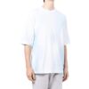 Camiseta Off-White para hombre FW22 con estampado del logotipo, cuello redondo y pantalones cortos, azul y blanco