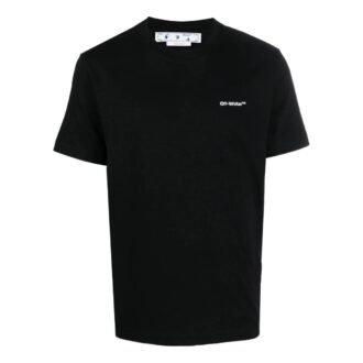 Camiseta Off-White para hombre FW22 con logotipo, rayas y cuello redondo, pantalones cortos, color negro Camiseta Off-White para hombre FW22 con logotipo, rayas y cuello redondo, pantalones cortos, color negro