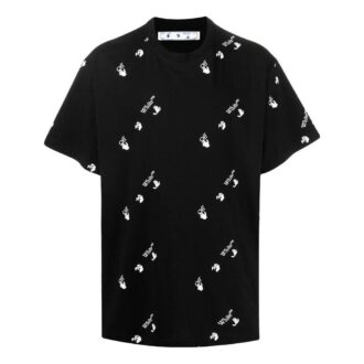 Camiseta Off-White para hombre, temporada primavera-verano 2022, de color liso, cuello redondo, estampado con logotipo y pantalones cortos, color negro