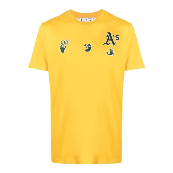 Camiseta Off-White x MBL con el logotipo de los Oakland Athletics