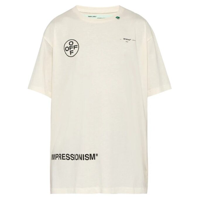 Camiseta oversize con estampado diagonal «Blanco-Fucsia-Rosa»