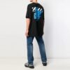 Camiseta oversize de manga corta con estampado de esqueleto para hombre en Pantalones Cortos