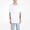 Camiseta oversize de manga corta con estampado de flecha dorada