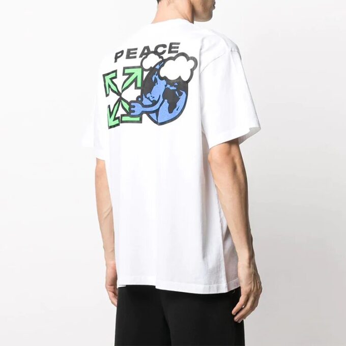 Camiseta Peace Worldwide Over «Blanco/Verde»