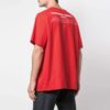 Camiseta roja de manga corta y corte holgado para hombre Off-White con estampado del logotipo Bernini