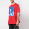 Camiseta roja de manga corta y corte holgado para hombre Off-White con estampado del logotipo Bernini