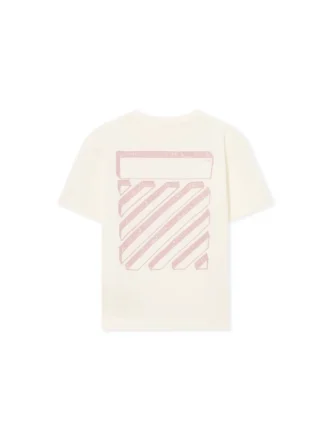 Camiseta S/S con garabatos en diagonal