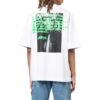 Camiseta blanca de manga corta con cuello redondo y estampado de letras Off-White para hombre, colección Otoño-Invierno 2022
