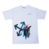 Camiseta Tomboy con flechas pintadas a pincel de Off-White c/o Virgil Abloh, en blanco