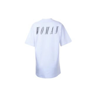 Camiseta Tomboy con flechas pintadas a pincel de Off-White c/o Virgil Abloh, en blanco