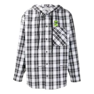 Camiseta unisex de manga larga con capucha a rayas, color blanco