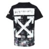 Camiseta unisex holgada de manga corta con salpicaduras de tinta, color negro
