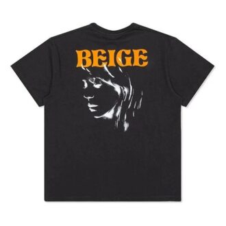 Camiseta unisex negra de manga corta holgada con estampado Portrait S/S OVER TEE en Pantalones Cortos