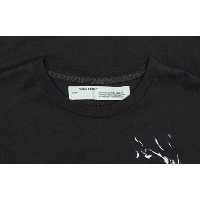 Camiseta unisex negra de manga corta holgada con estampado Portrait S/S OVER TEE en Pantalones Cortos