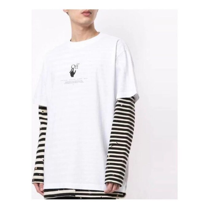 Camiseta unisex SS21 con diseño de grafitis, color blanco