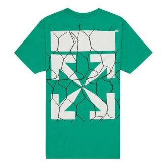 Camiseta verde con flechas de valla y estampado de flechas, manga corta en pantalones cortos Camiseta verde con flechas de valla y estampado de flechas, manga corta en pantalones cortos
