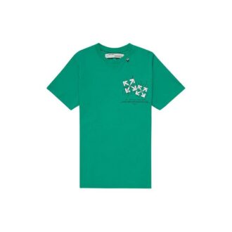 Camiseta verde con flechas de valla y estampado de flechas, manga corta en pantalones cortos Camiseta verde con flechas de valla y estampado de flechas, manga corta en pantalones cortos