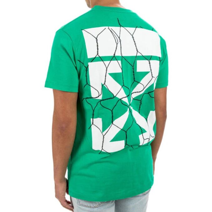 Camiseta verde con flechas de valla y estampado de flechas, manga corta en pantalones cortos