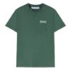 Camiseta verde de manga corta con cuello redondo y estampado alfabético en color liso de Off-White x Eden Rock St. Barth Crossover