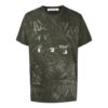 Camiseta verde de manga corta con logotipo Off-White para hombre, temporada primavera-verano 2021