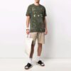 Camiseta verde de manga corta con logotipo Off-White para hombre, temporada primavera-verano 2021