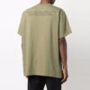 Camiseta verde de manga corta y cuello redondo con estampado de pintura Off-White para hombre, colección FW21, corte holgado