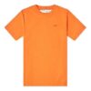 Camisetas de cuello redondo con logo impreso para hombre, naranja