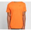 Camisetas de cuello redondo con logo impreso para hombre, naranja