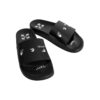Chanclas de piscina Off-White con estampado multilogo, color negro