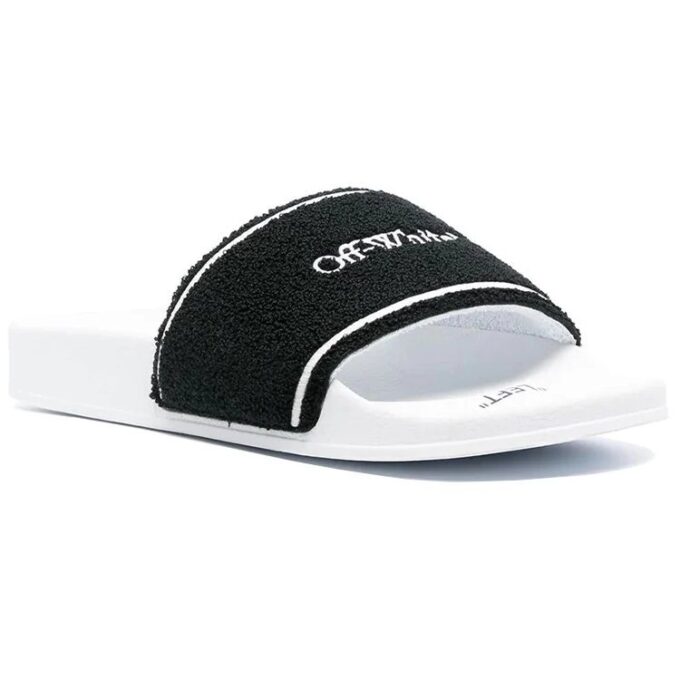 Chanclas «Towel – Blanco Negro»