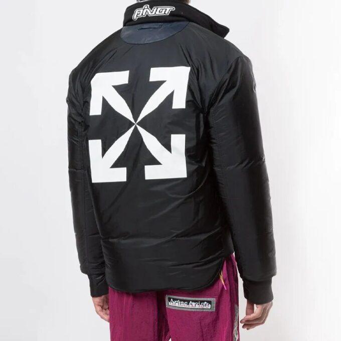 Chaqueta acolchada reversible con estampado de flechas de Arrows