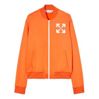 Chaqueta aviador con cremallera y estampado de Arrows SS22, versión naranja